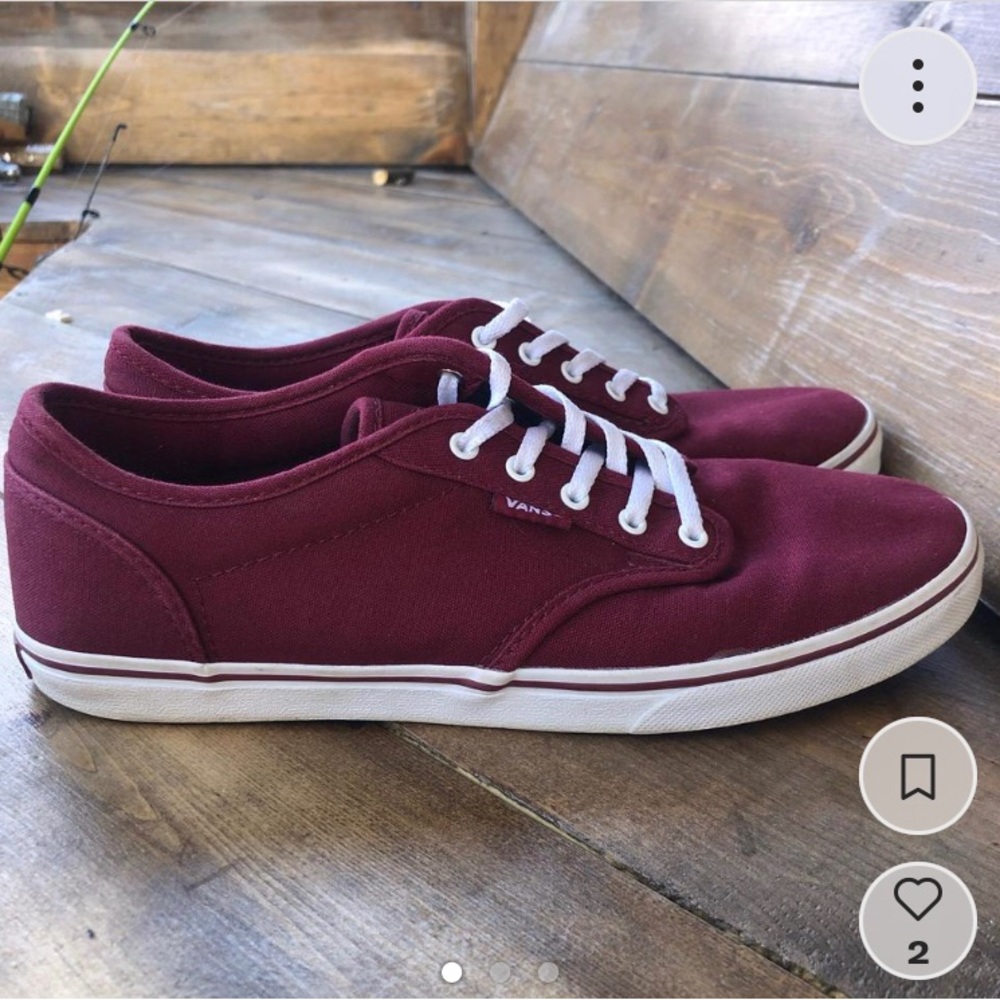 Vans womens  Burgundy Canvas Sneakers